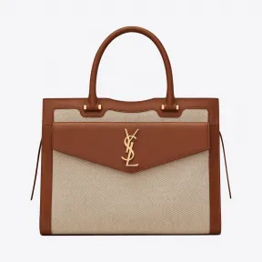 伊夫圣罗兰/Yves Saint laurent 女士 UPTOWN中号帆布和光滑皮革托特包 557653HZD2J9380