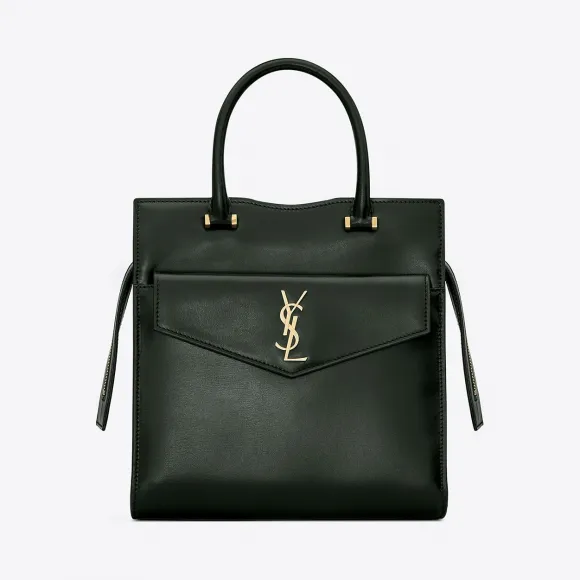 伊夫圣罗兰/Yves Saint laurent UPTOWN 小号闪亮磨面皮托特包 56120303P0J3045