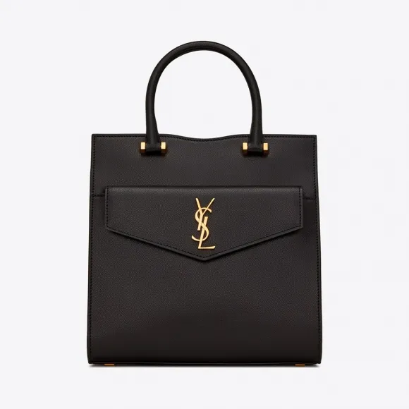 伊夫圣罗兰/Yves Saint laurent 女士 UPTOWN粒纹浮雕皮革小号手提袋 5612031KA0J1000