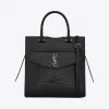 伊夫圣罗兰/Yves Saint laurent UPTOWN 小号鳄鱼纹压花闪亮真皮手提袋  561203DND0N1000