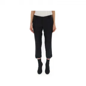 伊夫圣罗兰/Yves Saint laurent 黑色 细条纹翻折九分裤 563999Y786U1000