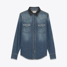 伊夫圣罗兰/Yves Saint laurent 西装牛仔布和皮革衬衫 564646YX8804363