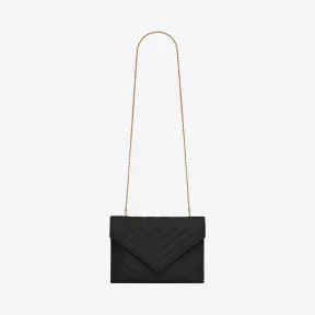 伊夫圣罗兰/Yves Saint laurent TRIBECA 颗粒纹理压花做旧真皮链条钱包 5692671CU071000