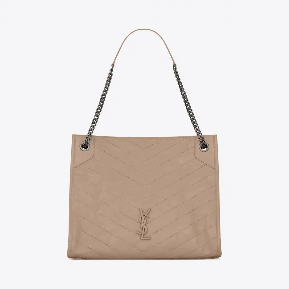 伊夫圣罗兰/Yves Saint laurent 女士 NIKI中号褶皱复古皮革购物包  5779990EN049956