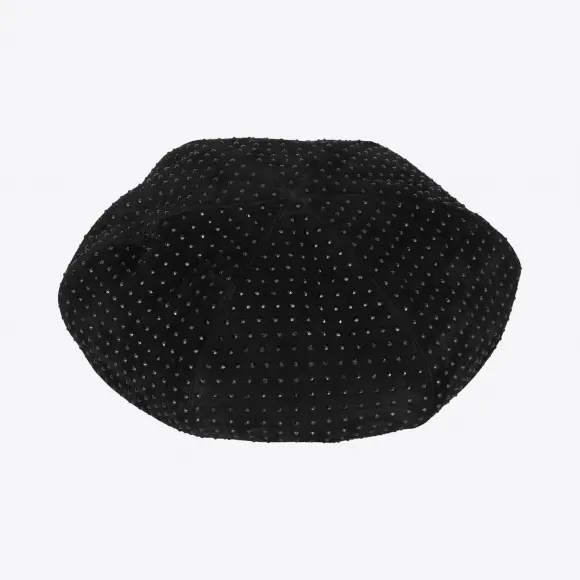 伊夫圣罗兰/Yves Saint laurent 麂皮绒贝雷帽饰有水晶 5803553YE481060