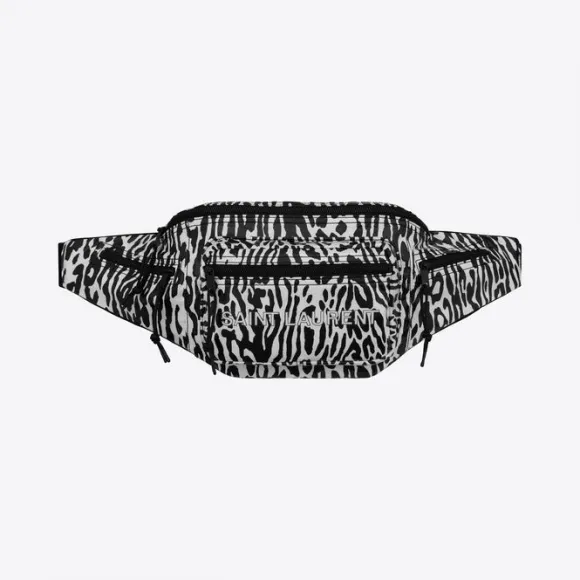 伊夫圣罗兰/Yves Saint laurent nuxx豹纹印花尼龙斜挎行李包?? 58137524E3Z9074