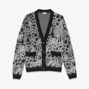 伊夫圣罗兰/Yves Saint laurent 拉绒花卉羊毛和马海毛提花针织开衫 609309YAKN21095