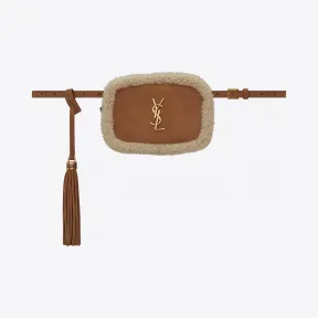伊夫圣罗兰/Yves Saint laurent LOU羊毛皮和牛巴革腰包