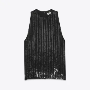 伊夫圣罗兰/Yves Saint laurent 亮片真丝乔其纱背心 618968Y059R1000