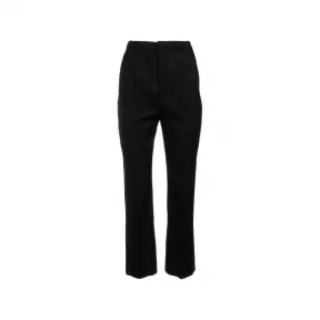伊夫圣罗兰/Yves Saint laurent 黑色 高腰羊毛九分裤 659805Y512W1000