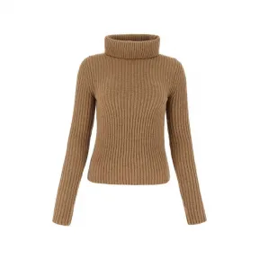 伊夫圣罗兰/Yves Saint laurent 棕色 高领棕色羊毛针织 666099Y75DO2605