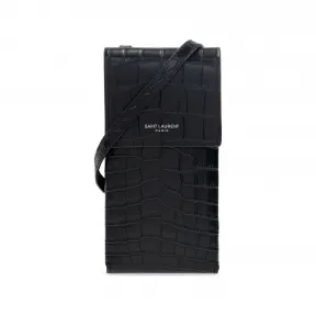 伊夫圣罗兰/Yves Saint laurent 黑色 外and内层:|小牛皮质|其他Elements:|金属| 男士 手机壳 667713-DZE0E-1000
