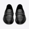 伊夫圣罗兰/Yves Saint laurent monogram光滑皮革便士乐福鞋 6702311VUVV1000
