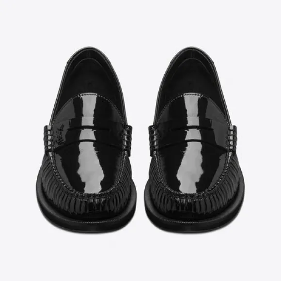 伊夫圣罗兰/Yves Saint laurent le loafer monogram漆皮便士乐福鞋 670232AAAJX1000