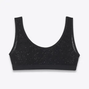 伊夫圣罗兰/Yves Saint laurent 针织薄纱仿水晶字母标志文胸 676127Y36DR1001