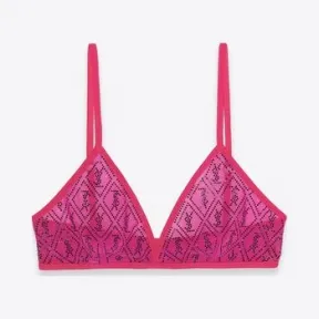 伊夫圣罗兰/Yves Saint laurent 针织薄纱和仿水晶字母标志内衣 676132Y36DR5584