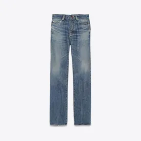 伊夫圣罗兰/Yves Saint laurent janice脏感春天蓝色牛仔裤 691771Y893L4475