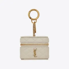 伊夫圣罗兰/Yves Saint laurent gaby绗缝羊皮革耳机盒,适用于airpods 696582AAAJU9207