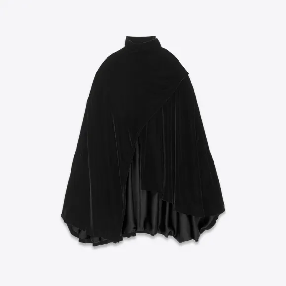 伊夫圣罗兰/Yves Saint laurent 绒面斗篷 700353Y144L1000