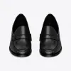 伊夫圣罗兰/Yves Saint laurent le loafer monogram光滑皮革高跟便士乐福鞋 7110321VUVV1000