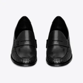 伊夫圣罗兰/Yves Saint laurent le loafer monogram光滑皮革高跟便士乐福鞋 7110321VUVV1000