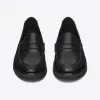 伊夫圣罗兰/Yves Saint laurent le loafer monogram光滑皮革厚底便士乐福鞋 716556AO9VV1000