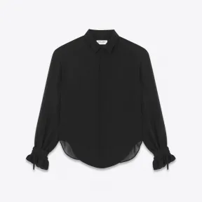 伊夫圣罗兰/Yves Saint laurent 桑蚕丝乔其纱短衫 722892Y059R1000