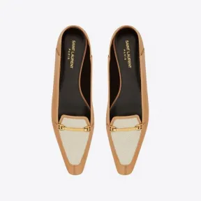 伊夫圣罗兰/Yves Saint laurent chris植鞣皮革和帆布便鞋 731510AABQJ7078