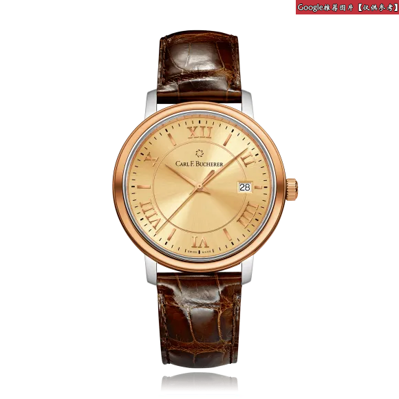 宝齐莱/Carl F. Bucherer 爱德玛尔系列 18k玫瑰金/精钢 自动机械机芯 男表 00.10314.07.45.01