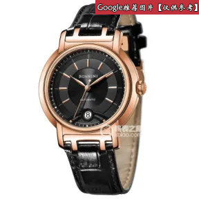 罗西尼/Rossini 雅尊商务系列 41毫米 玫瑰金色不锈钢  男表 9565G04C