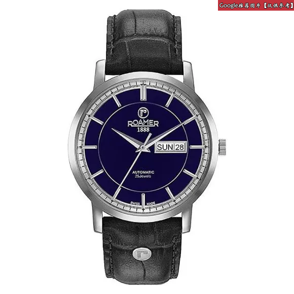 罗马表/Roamer 瑞美IV系列 全实心不锈钢表壳 瑞士全自动机械机芯 570637-41-45-05