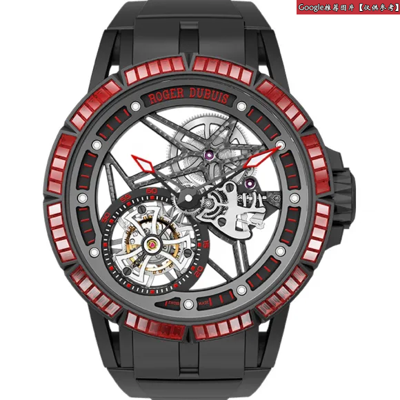 罗杰杜彼/RogerDubuis Skeleton flying tourbillon with gem-set rubber bezel | RDDBEX0530 RDDBEX0530