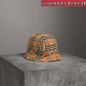 博百利/Burberry  「Burberry x Gosha Rubchinskiy」系列格纹法兰绒渔夫帽 (古典黄色)  4