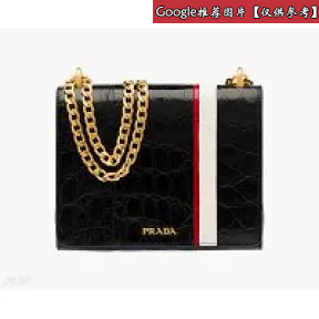 普拉达/Prada 黑色+白色+红色  单肩包 1BH007 2EQZ F0EWR