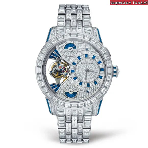 积家/Jaeger LeCoultre Duomètre 双翼系列 18k白金镶钻 手动机械机芯 男表 Q6073320