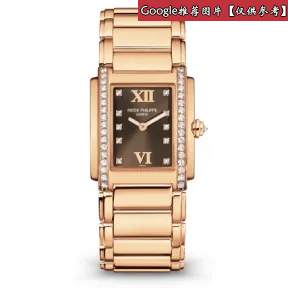 百达翡丽/Patek Philippe TWENTY 4系列 18K玫瑰金 镶钻 石英机芯 女表 4910-11R-001