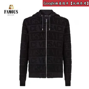 范思哲/Versace TEXTURAL Logo连帽衫 A77541-A227438_A408