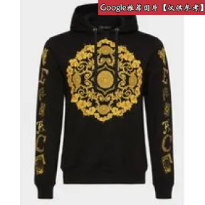 范思哲/Versace Gold Hibiscus印花帽衫 A81934-A227994_A708