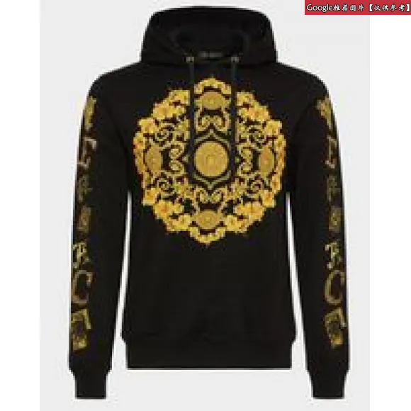 范思哲/Versace Gold Hibiscus印花帽衫 A81934-A227994_A708