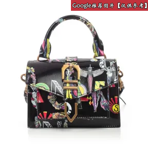 范瑟丝/Versus Heritage Border印花标志性Buckle手袋 FBD1337-FVBV_FM02E