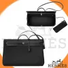 爱马仕/Hermes 灰色 Herbag Zip retourne cabine手提包 H077673CKAB