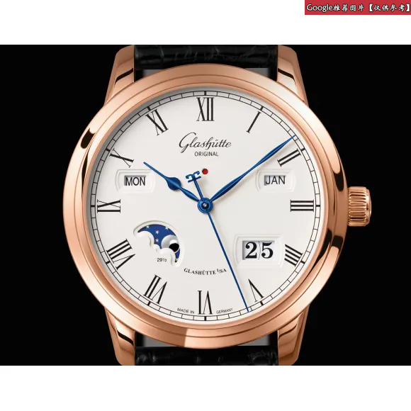 格拉苏蒂/Glashutte Original Senator 参议员系列 18K红金 自动机械机芯 男表 100-02-22-05-50