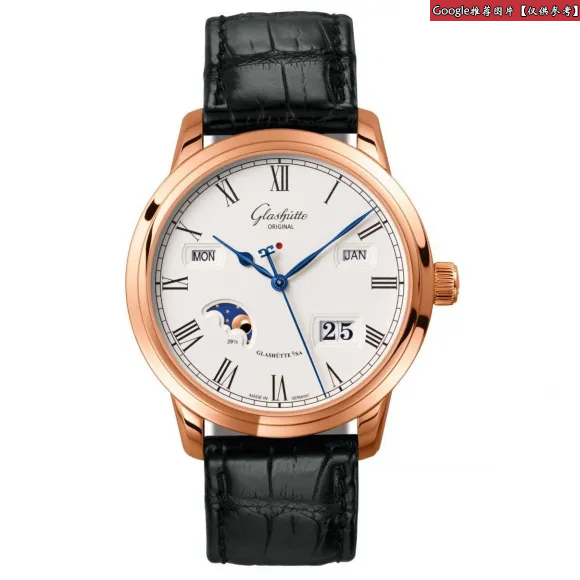 格拉苏蒂/Glashutte Original 精髓系列 18K白金 自动机械机芯 男表 100-10-11-11-04