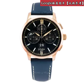 格拉苏蒂/Glashutte Original 精髓系列 18K白金 自动机械机芯 男表 100-10-16-16-04