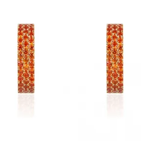 APM 金黄色纯银镶晶钻 KALÉIDOSCOPE 橙色耳环 AE11584OOY