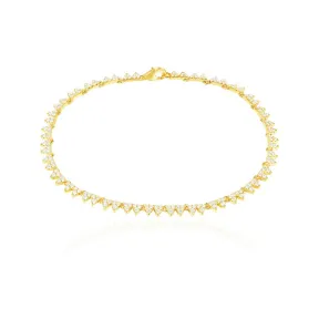 APM 金黄色纯银镶晶钻LA BELLE ÉPOQUE脚链 AF3OXY