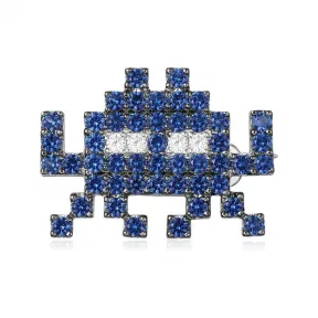 APM 纯银镶晶钻深蓝'Space Shooter' 胸针 AO36KBX