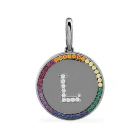 APM 彩虹字母L扣牌-黑灰色现货 AV965MBRL