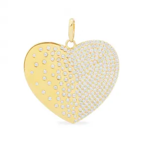 APM 心形大扣牌 （挂扣式）- 金黄色银 AV992OXY