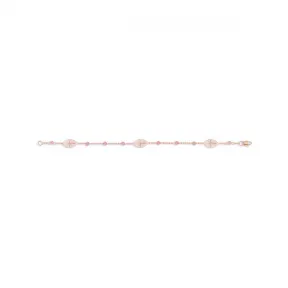 APM 粉金色纯银粉色珠手链配坠饰 RB3961XTM